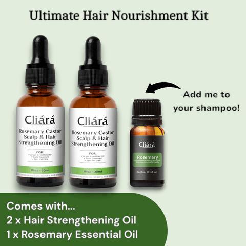 Rosemary Castor Scalp & Hair Strengthening Oil - Cliara Essential Oils